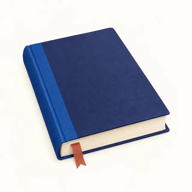 A closed blue book